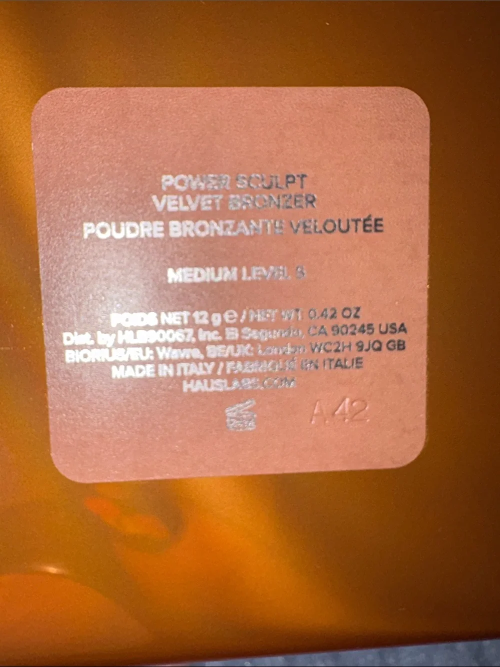 Haus Labs By Lady Gaga Power Sculpt Velvet Bronzer, Medium Level 5, New